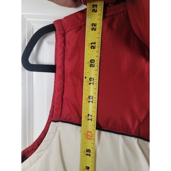 Vintage Abercrombie Puffer Vest Red & White Zipper Closure Size M - Picture 9 of 15